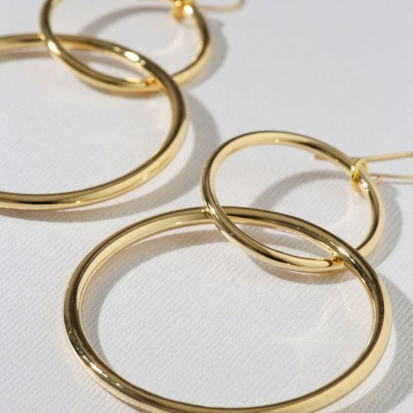 Vanessa Mooney Gold Hoop Earrings - Picture 4 of 4